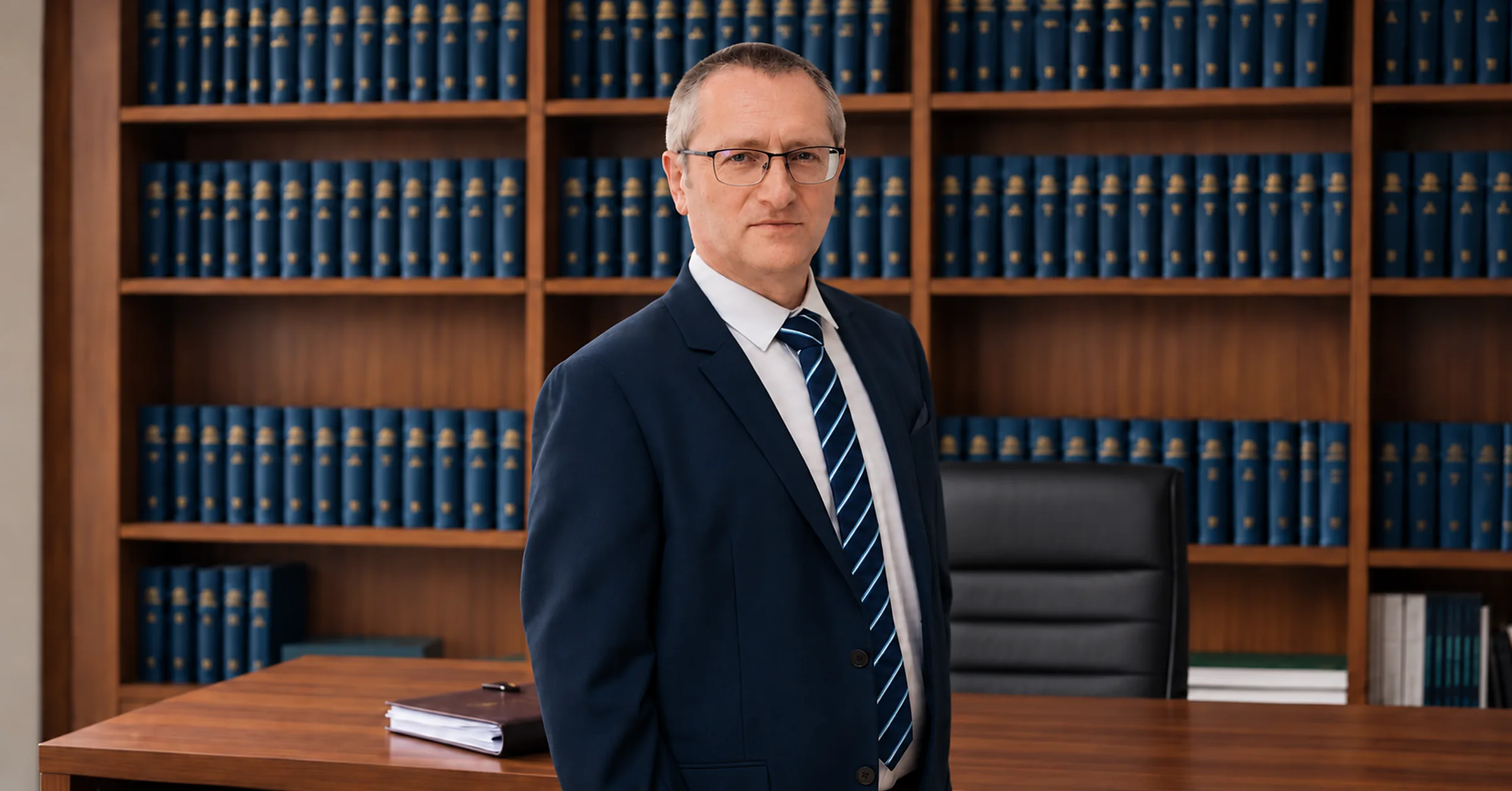 Adwokat Paweł Winko w swoim gabinecie