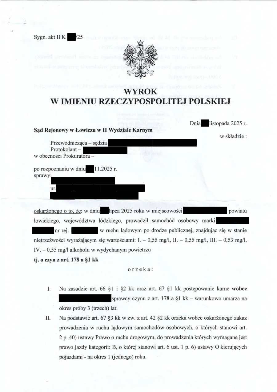 Zanonimizowany skan wyroku, sprawa 06