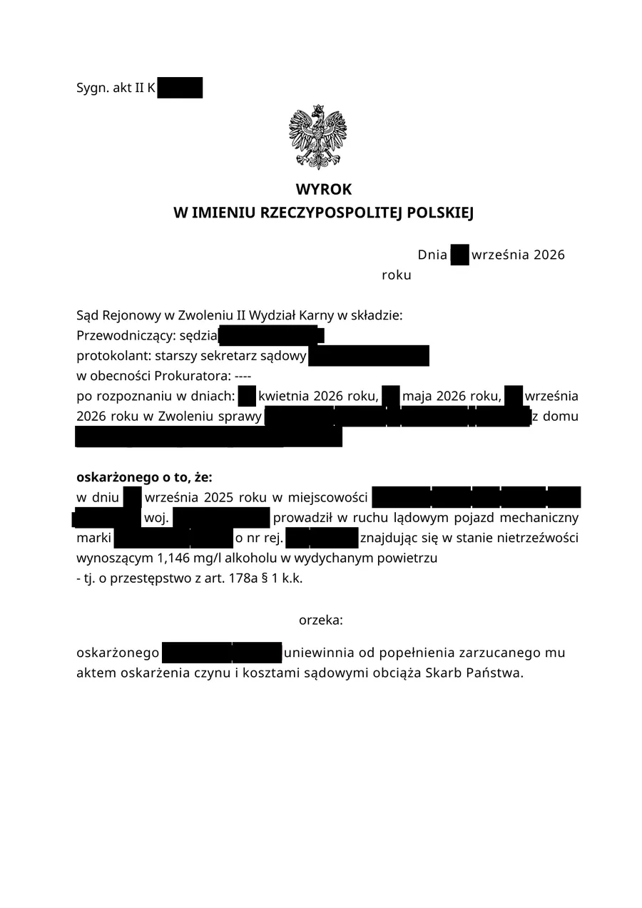 Zanonimizowany skan wyroku, sprawa 01